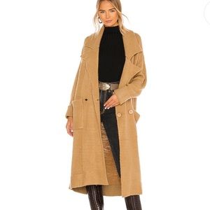 Show Me Your MuMu Melrose Tan Sweater Long Duster Cardigan sz M